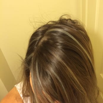 Hair Fx - You can tell my blonde highlights have a bluish greyish tint. - Hair Salons Near Me - San Gabriel, California Hair Fx - You can tell my blonde highlights have a bluish greyish tint. - Hair Salons Near Me - San Gabriel, California