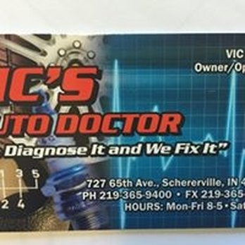 Vic's Auto Doctor - Auto Repair Near Me - Schererville, Indiana Vic's Auto Doctor - Auto Repair Near Me - Schererville, Indiana