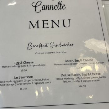 Cannelle - Oct 24 menu - Coffee & Tea Near Me - Keego Harbor, Michigan