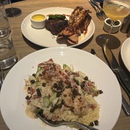 Capellini ai fruitti di mare/Filet + Lobster Tail Capellini ai fruitti di mare/Filet + Lobster Tail