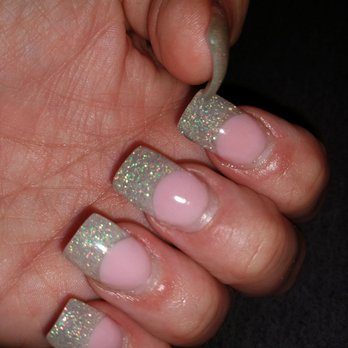 Nice Nails & Spa - My birthday pink and iridescent sparkling light green!! - Nail Salons Near Me - Watertown, New York
