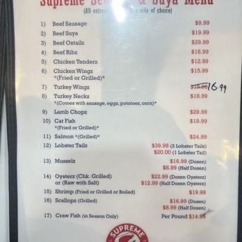 Supreme Seafood & Suya - Menu - Seafood Near Me - Richmond, Texas