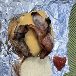 Slife's Devil Dogs - Bacon cheeseburger