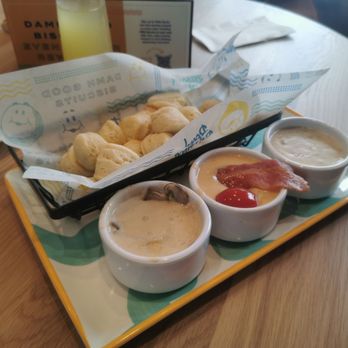 Biscuit Belly - Grandview Heights - gravy sampler with mini biscuits - Breakfast & Brunch Near Me - Columbus, Ohio Biscuit Belly - Grandview Heights - gravy sampler with mini biscuits - Breakfast & Brunch Near Me - Columbus, Ohio