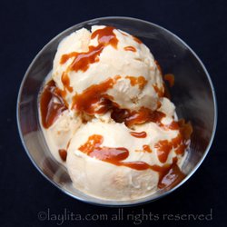 La Casa De Maria - Our delicious  Mexican Cajeta syrup ice cream