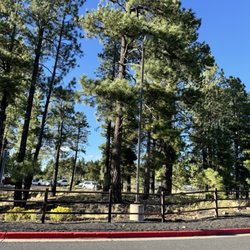 Flagstaff Pulliam Airport - That's the parking lot on the other side of the trees