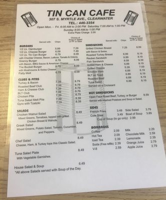 Menu photo 4 Tin Can Cafe Clearwater, FL Menu photo 4 Tin Can Cafe Clearwater, FL