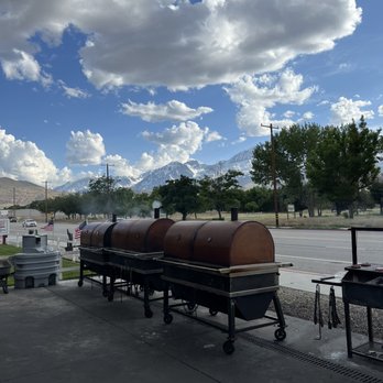 Copper Top BBQ - View from seating area - Barbeque Near Me - Big Pine, California