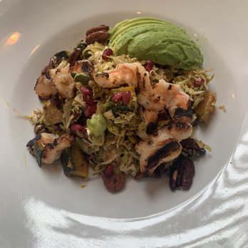 Fishing With Dynamite - Shaved Brussels Sprouts Salad w/ Avocado & Shrimp - Seafood Near Me - Manhattan Beach, California