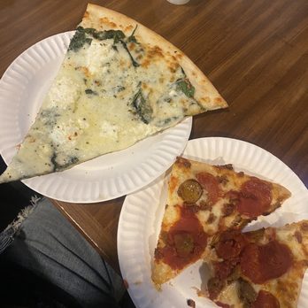 Brooklyn Square - Spinach and ricotta slice and meat lovers slice - Pizza Near Me - Pasadena, California