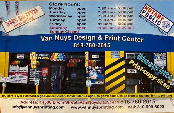 Van Nuys Design & Print Center Corporation.