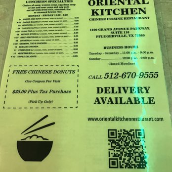 Oriental Kitchen - Lunch Specials and Delivery - Chinese Near Me - Pflugerville, Texas