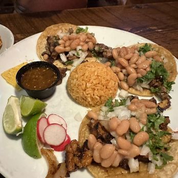 El Cantarito Mexican Cuisine - 3 taco meal (2 steaks and 1 Al pastor) - Mexican Near Me - Chesterton, Indiana