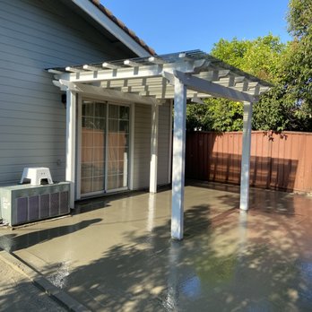 HNP Landscaping - Just completed patio overhang for a client in Hayward. - Landscaping Near Me HNP Landscaping - Just completed patio overhang for a client in Hayward. - Landscaping Near Me