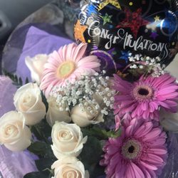 Rainbow Gift & Flower - My custom little arrangement