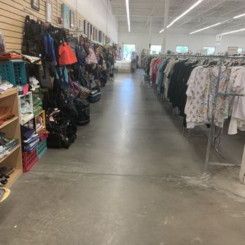Maj R Thrift - View towards the front from the rear of the store, where clothing and purses and bags are located - Thrift Stores Near Me - Olathe, Kansas Maj R Thrift - View towards the front from the rear of the store, where clothing and purses and bags are located - Thrift Stores Near Me - Olathe, Kansas