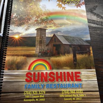 Sunshine Family Restaurant - Menu as of 12/8/24. - Breakfast & Brunch Near Me - Kannapolis, North Carolina