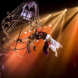 Circus Vargas - Circus Vargas, aerial chandelier.