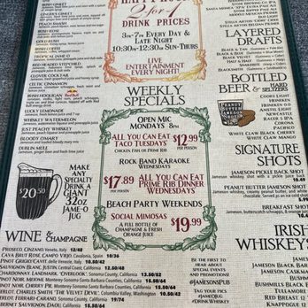Jameson's Pub - Menu (July 2022) - Irish Pub Near Me - Santa Monica, California