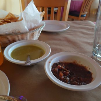 Los 4 Hermanos - Salsa Verde and Salsa Rojas. The red salsa was especially tasty! - Mexican Near Me - North Brunswick Township, New Jersey