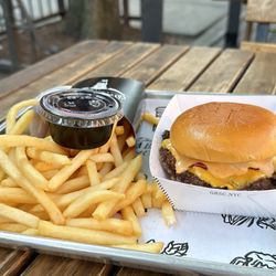 Burger with fries