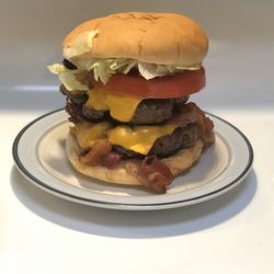 D & D Restaurant - Double Bacon Cheese Burger