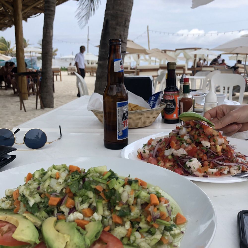 Encanto Beach has delicious ceviche to enjoy. Pictured are the fish ceviche and the new "green" fish ceviche.