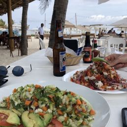 Encanto Beach has delicious ceviche to enjoy. Pictured are the fish ceviche and the new "green" fish ceviche.