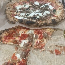 The Big Meat pizza and the Sausage Pizza