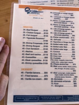 Menu photo 2 Quinta Valentina La Manzanilla, JAL Menu photo 2 Quinta Valentina La Manzanilla, JAL