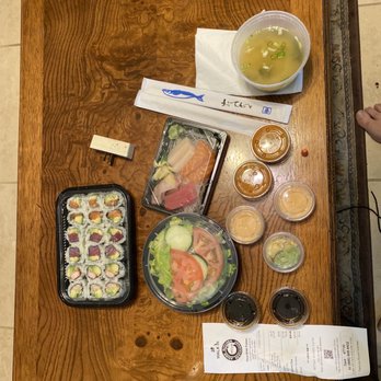 Miya Sushi - This is everything in the order the sashimi in the middle of the marquee the ginger salad and the miso soup - Sushi Bars Near Me - Jacksonville, Florida Miya Sushi - This is everything in the order the sashimi in the middle of the marquee the ginger salad and the miso soup - Sushi Bars Near Me - Jacksonville, Florida