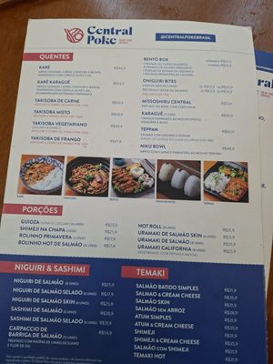 Menu photo 2 Central Poke Brasil Bela Vista, SP