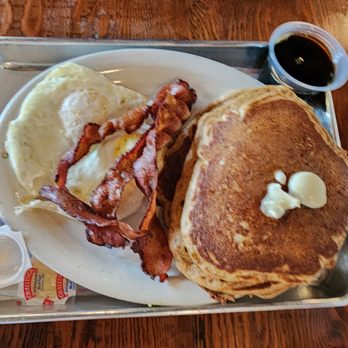 EMMI's - Stack of pancakes with bacon - Sandwiches Near Me - Sierra Madre, California