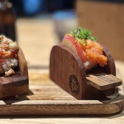 Lobster and hamachi hand rolls