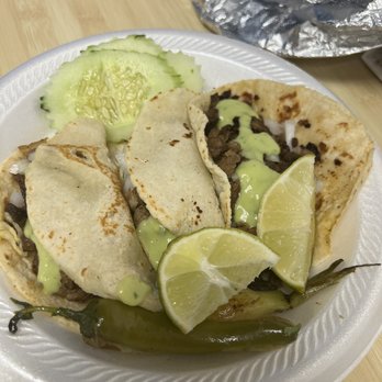 Tacos El Nevado - 3 soft corn tacos w/regular guacamole sauce! Delish!! - Mexican Near Me - Charlotte, North Carolina Tacos El Nevado - 3 soft corn tacos w/regular guacamole sauce! Delish!! - Mexican Near Me - Charlotte, North Carolina