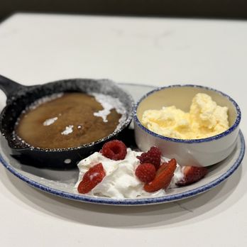 Cat Cora's Kitchen - Chocolate Budino with Ice Cream and Whipped Cream - New American Near Me - Atlanta, Georgia