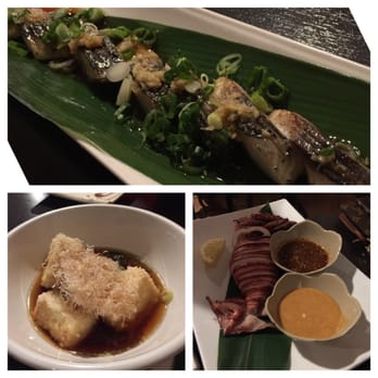 Sen Dai Sushi - Forget the name of dish on top Bottom is agedashi and squid - Japanese Near Me - Milpitas, California