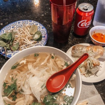 Pho Hoang Restaurant - Chicken Pho and Grilled shrimp spring rolls - Vietnamese Near Me - Riverview, Florida