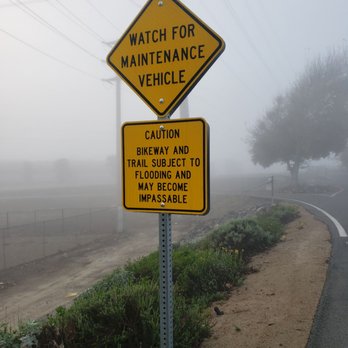 Santa Ana River Trail - Maintenance vehicle warning - Hiking Near Me - Orange, California Santa Ana River Trail - Maintenance vehicle warning - Hiking Near Me - Orange, California