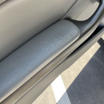 Pioneer Leather Restoration - Driver's door arm-rest before restoration. - Furniture Reupholstery Near Me - Orange, California Pioneer Leather Restoration - Driver's door arm-rest before restoration. - Furniture Reupholstery Near Me - Orange, California