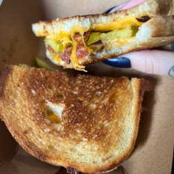 Mainly Melts Food Truck - Pickle and bacon special.