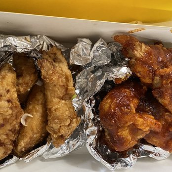 Noori Chicken/ Pocha - Boneless with soy garlic and hot spicy sauces - Korean Near Me - Clawson, Michigan