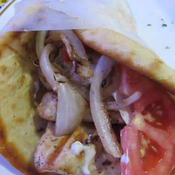 Hellas Restaurant - My chicken souvlaki with grilled onions - Bakeries Near Me - Tarpon Springs, Florida