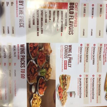 Charleys Cheesesteaks and Wings - Menu with no prices!  Food looks better in pictures. In real life it crap food! - Cheesesteaks Near Me - Plant City, Florida