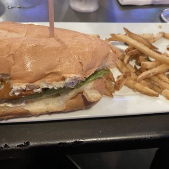 Texas Lil's Mesquite Grill - Catfish Sandwich - 7/10 Huge portions, I shared... this had two sandwiches on the plate. - Barbeque Near Me - Temecula, California Texas Lil's Mesquite Grill - Catfish Sandwich - 7/10 Huge portions, I shared... this had two sandwiches on the plate. - Barbeque Near Me - Temecula, California