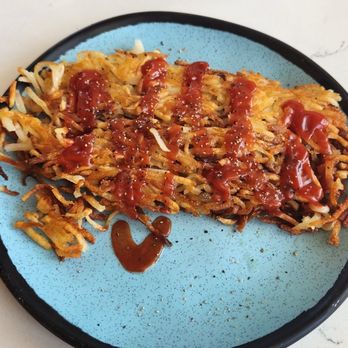SeaFront Baking Company - Hash browns. I added the ketchup and hot sauce. - Bakeries Near Me - Crescent City, California