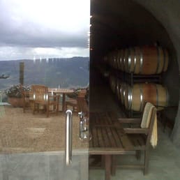 the reflection from the cave doors