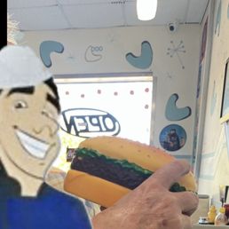 Haha! That's a hamburger-shaped napkin holder! (And a sticker of Daly, to hide my secret identity :-) Haha! That's a hamburger-shaped napkin holder! (And a sticker of Daly, to hide my secret identity :-)