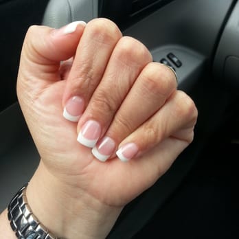 Nail Spa Palace - Pink and white set - Nail Salons Near Me - Bellflower, California