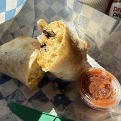 Breakfast veggie burrito